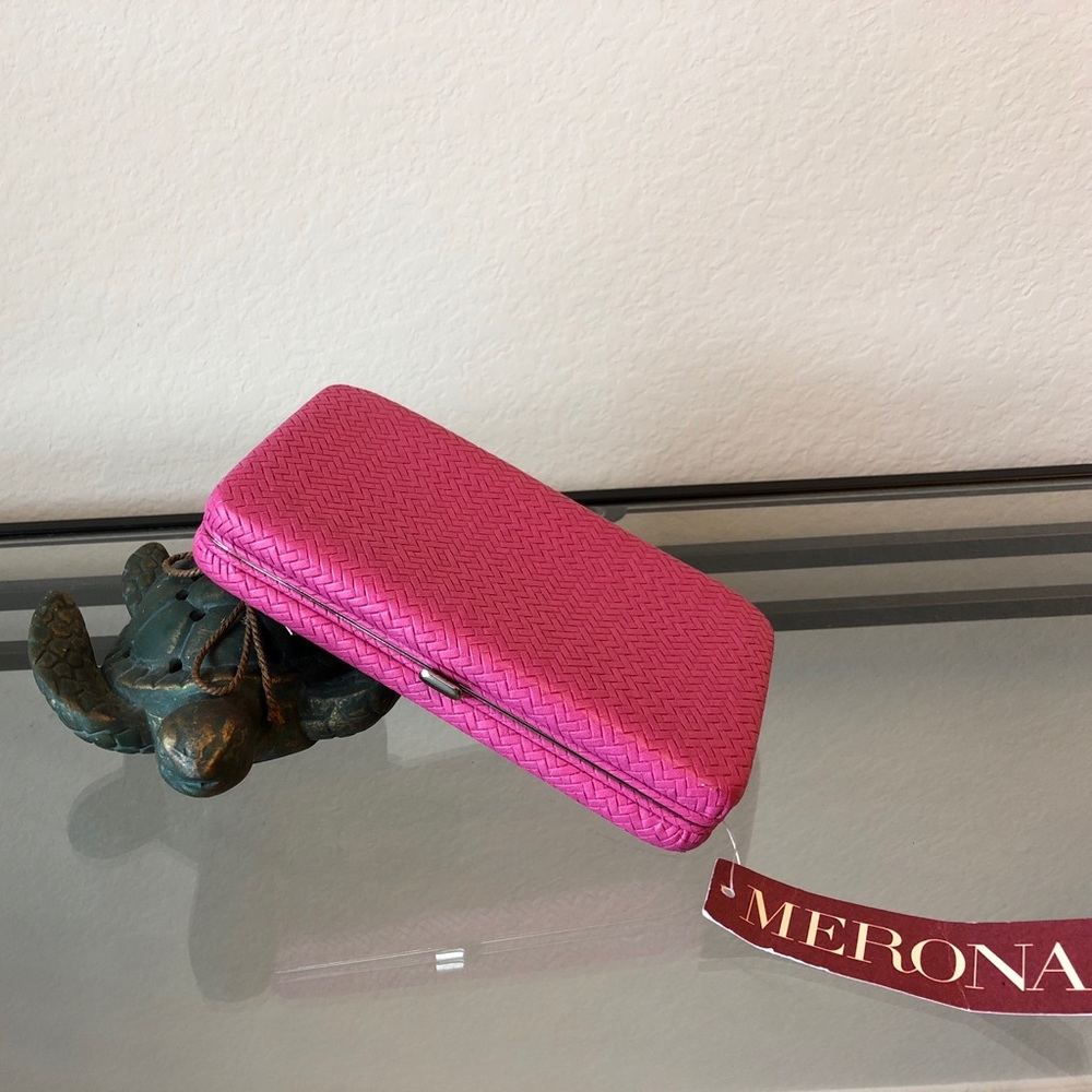 Merona Pink Large Hinged Wallet/Clutch